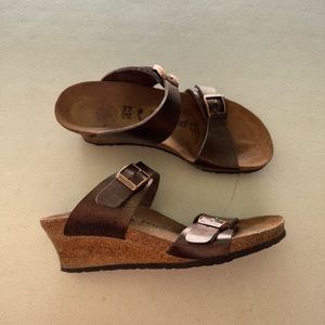 Papillio/Birkenstock Graceful Toffee, Wedges/Sandals, Size 6, EUC.